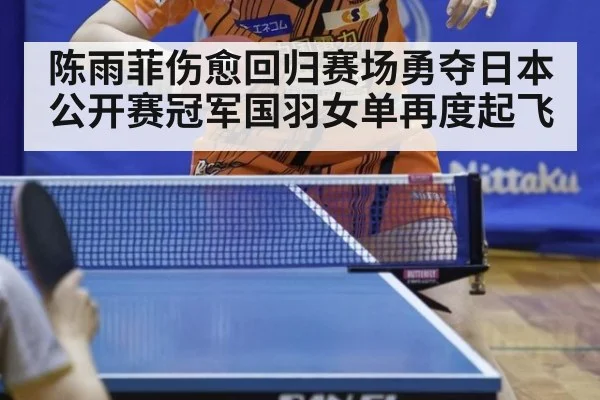 陈雨菲伤愈回归赛场勇夺日本公开赛冠军国羽女单再度起飞
